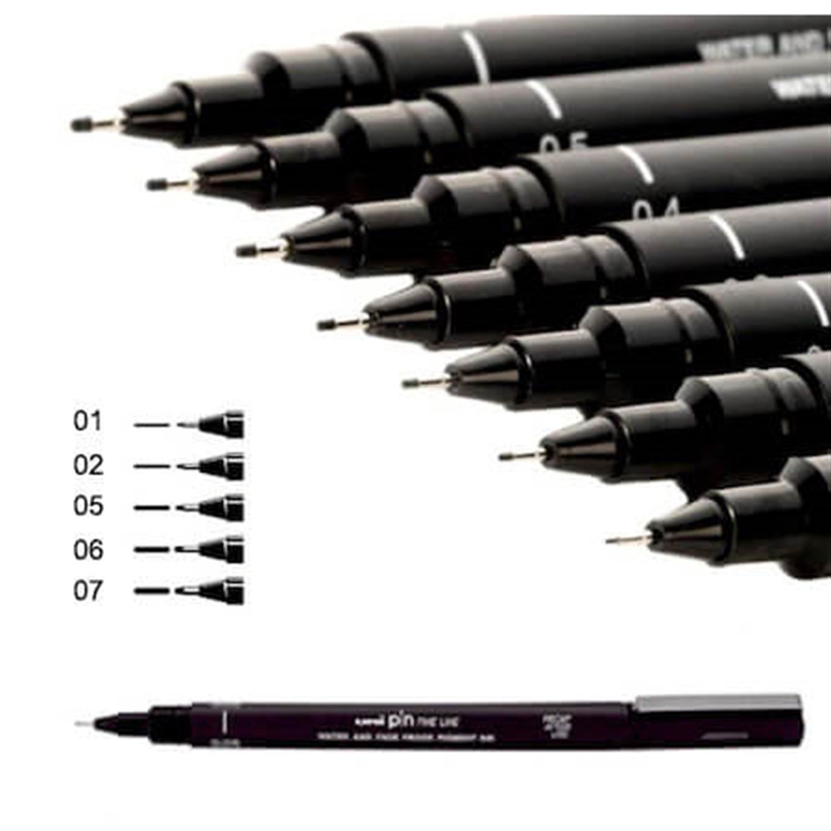 Uni-Ball Çizim Kalemi Akrilik Uçlu Fine Line Pin 5 Lİ Siyah PIN-200/5PTeknik Çizim ve Grafik KalemleriUni-Ball