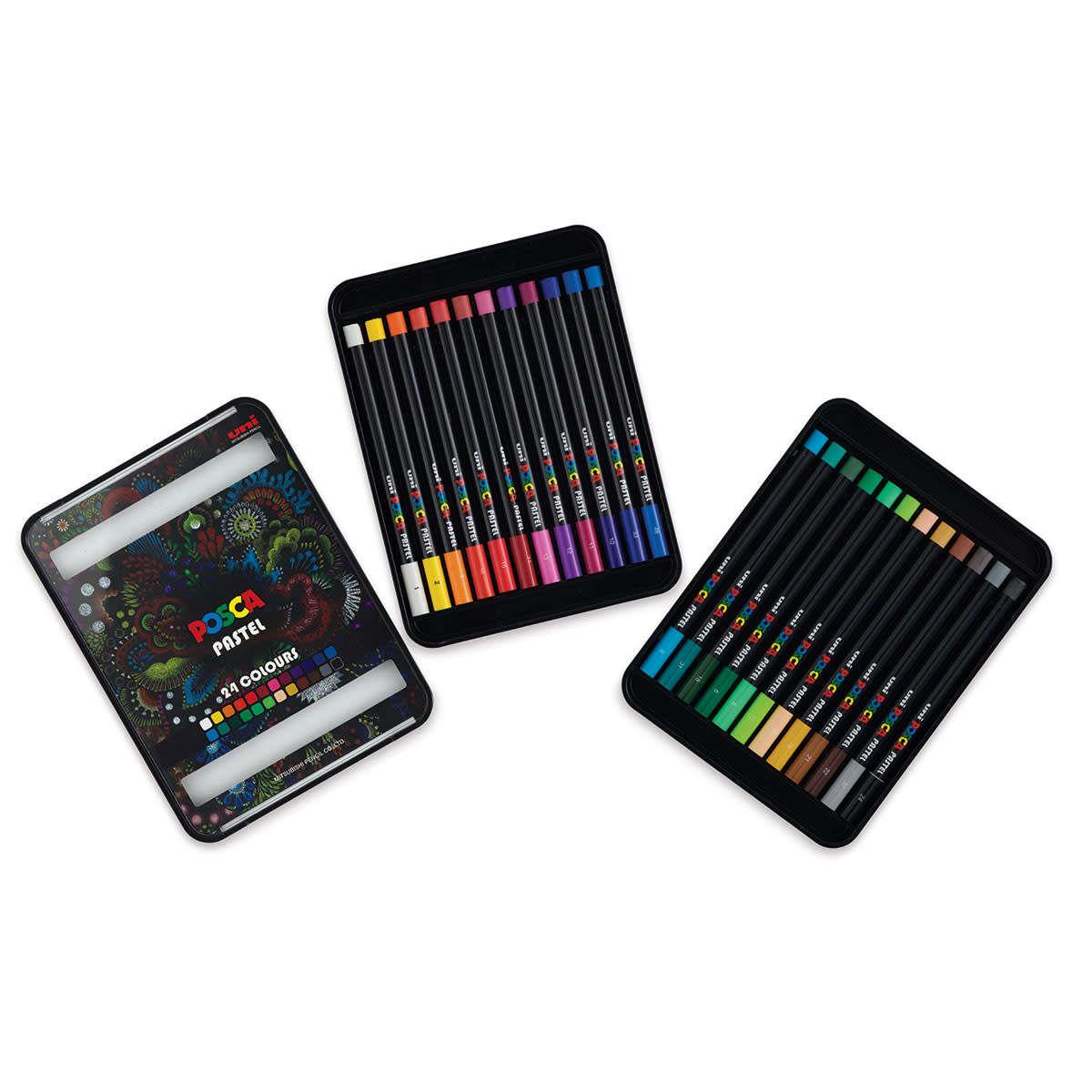 Uni Posca Wax Pastel Boya Set 24'lü KPA-100 24CUni Posca Wax Pastel Boya SetKuru Boya SetleriUni
