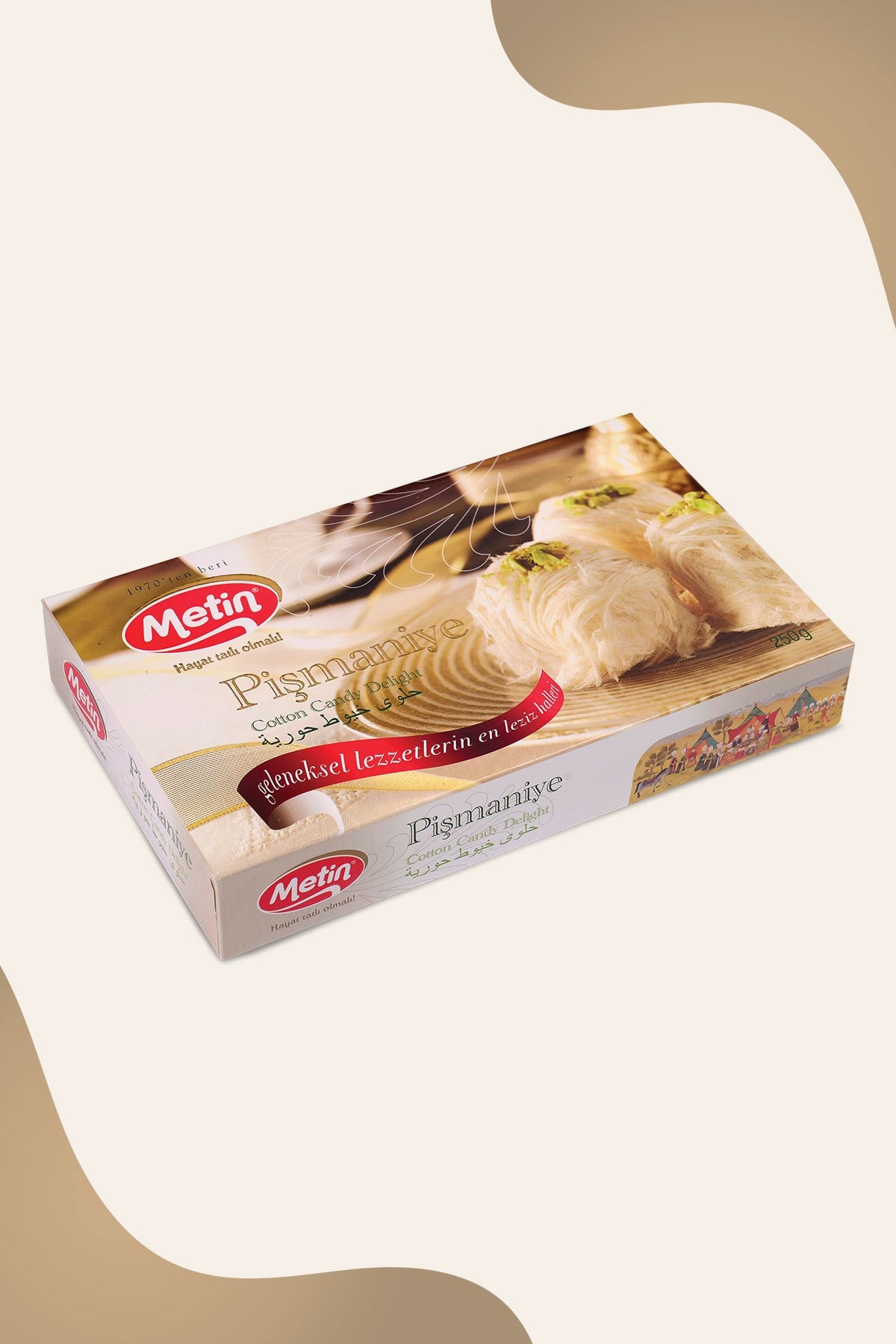 Antep Fıstıklı Rulo Pişmaniye 250 gr 12 Adet