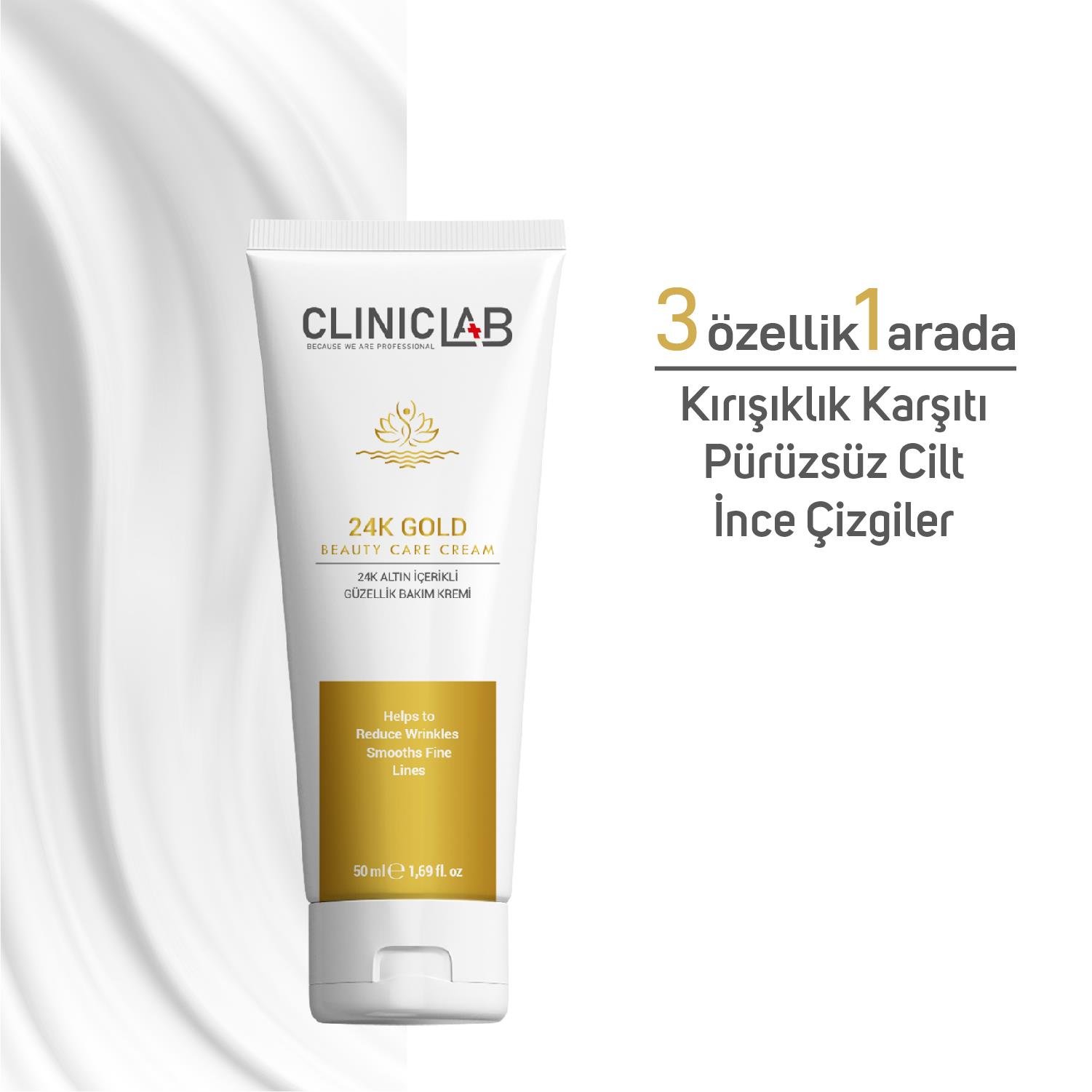 ClinicLab 24K Gold Altın Parçacıklı Yaşlanma Karşıtı Bakım Kremi 50 Ml