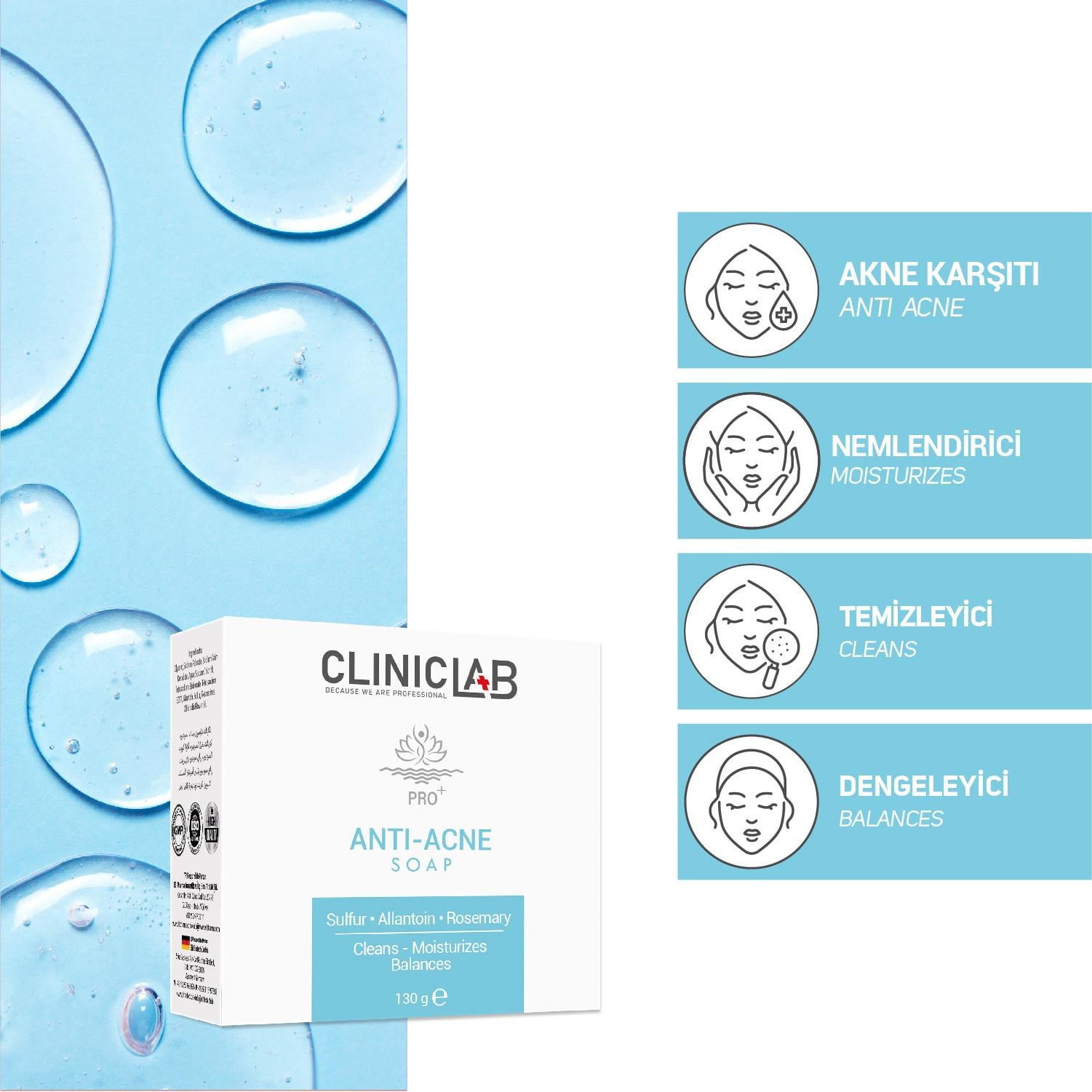 Cliniclab Akne Karşıtı Sabun 130 Gr 