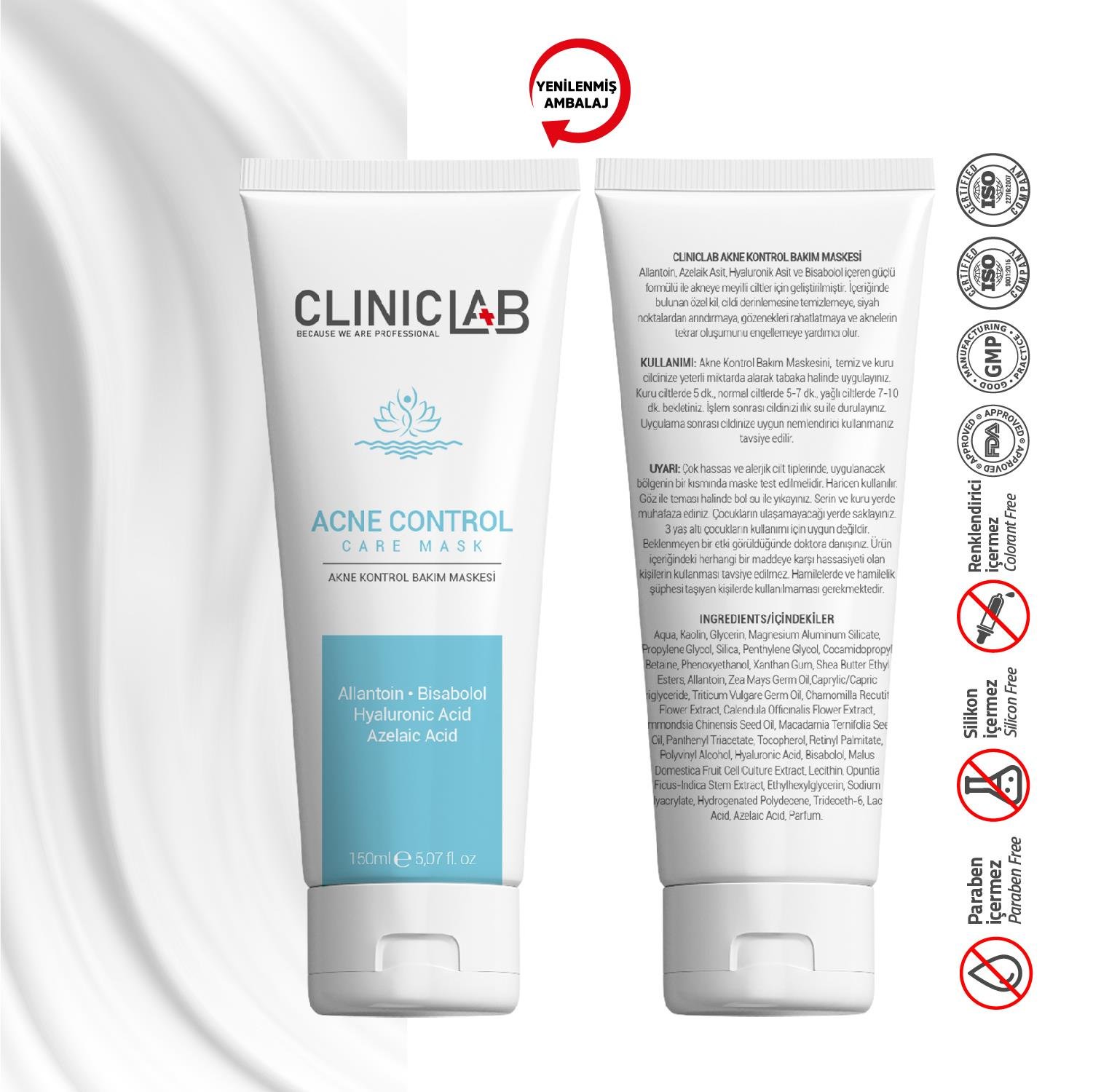 ClinicLab Akne Kontrol Bakım Maskesi 150 ml
