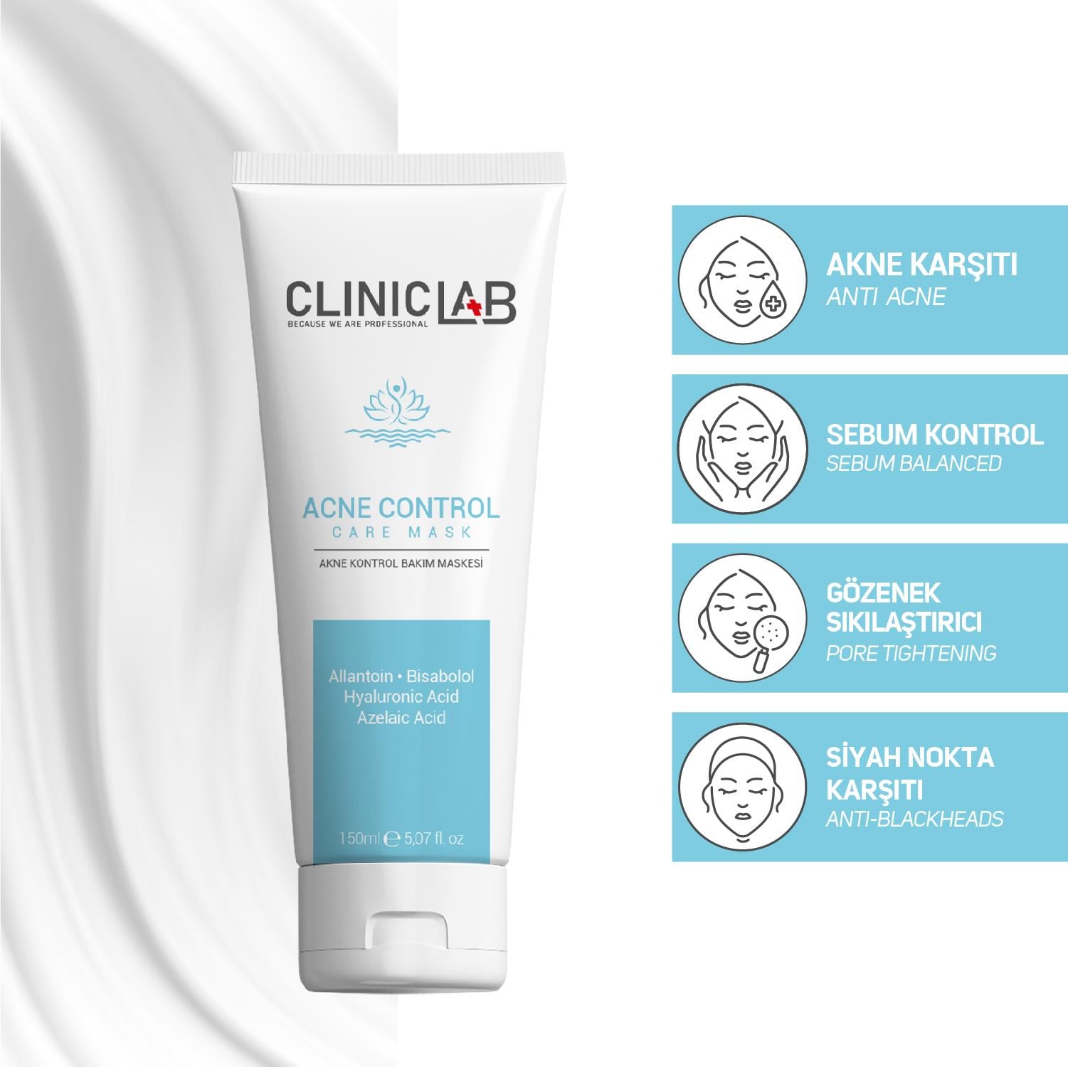 ClinicLab Akne Kontrol Bakım Maskesi 150 ml