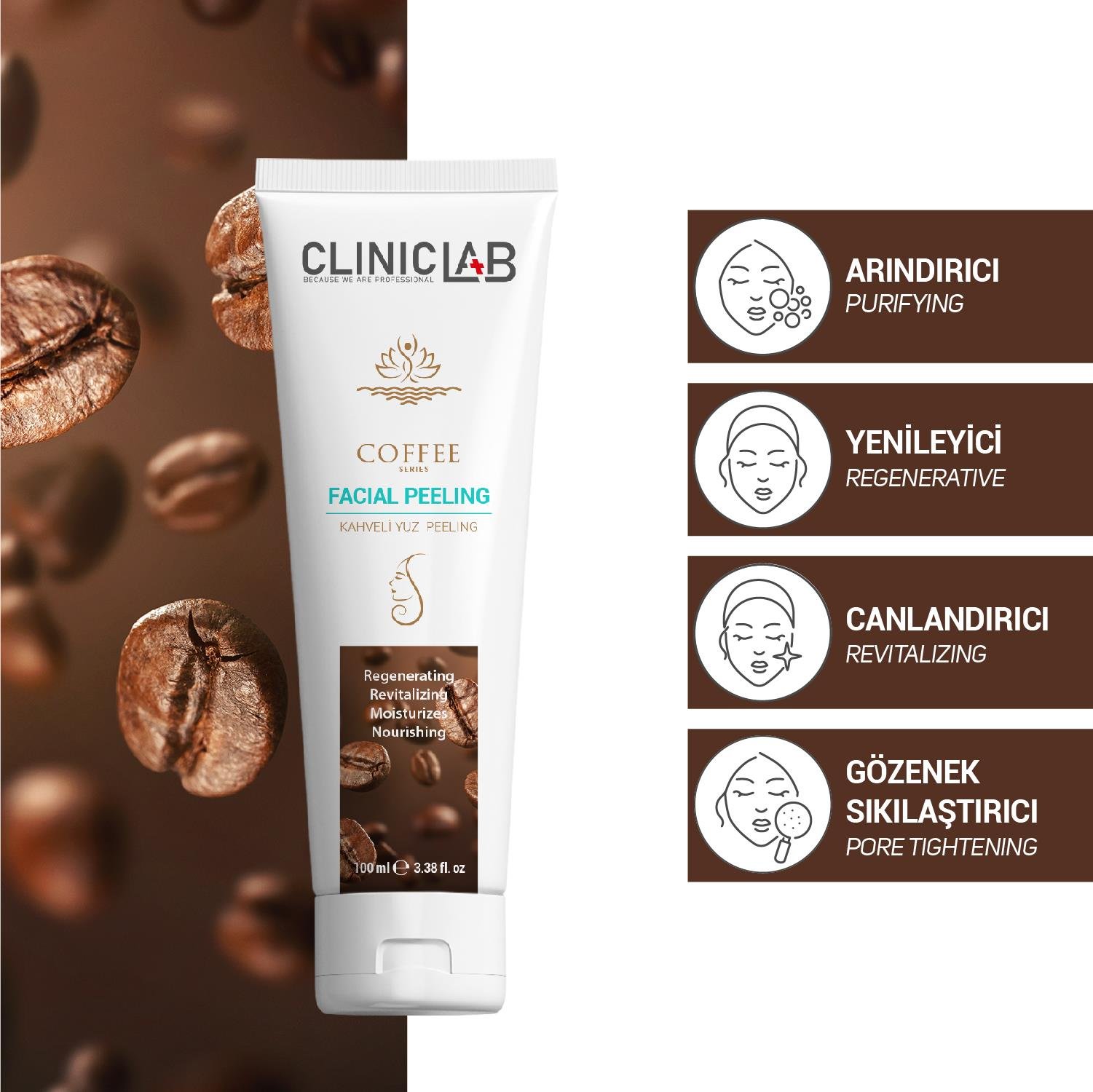 ClinicLab Kahveli Yüz Peeling 100 ml
