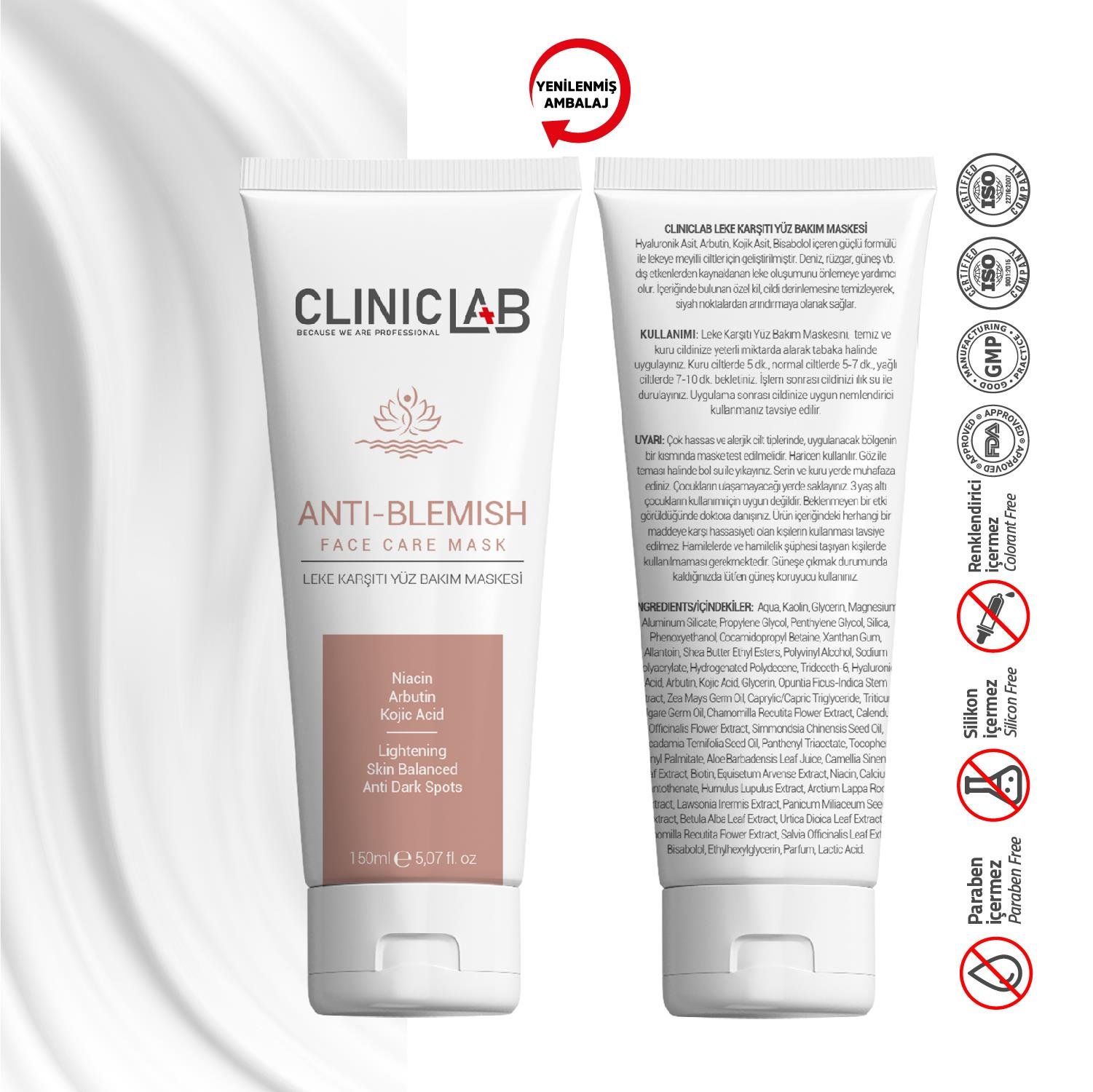 ClinicLab Leke Karşıtı Bakım Maskesi 150 ml