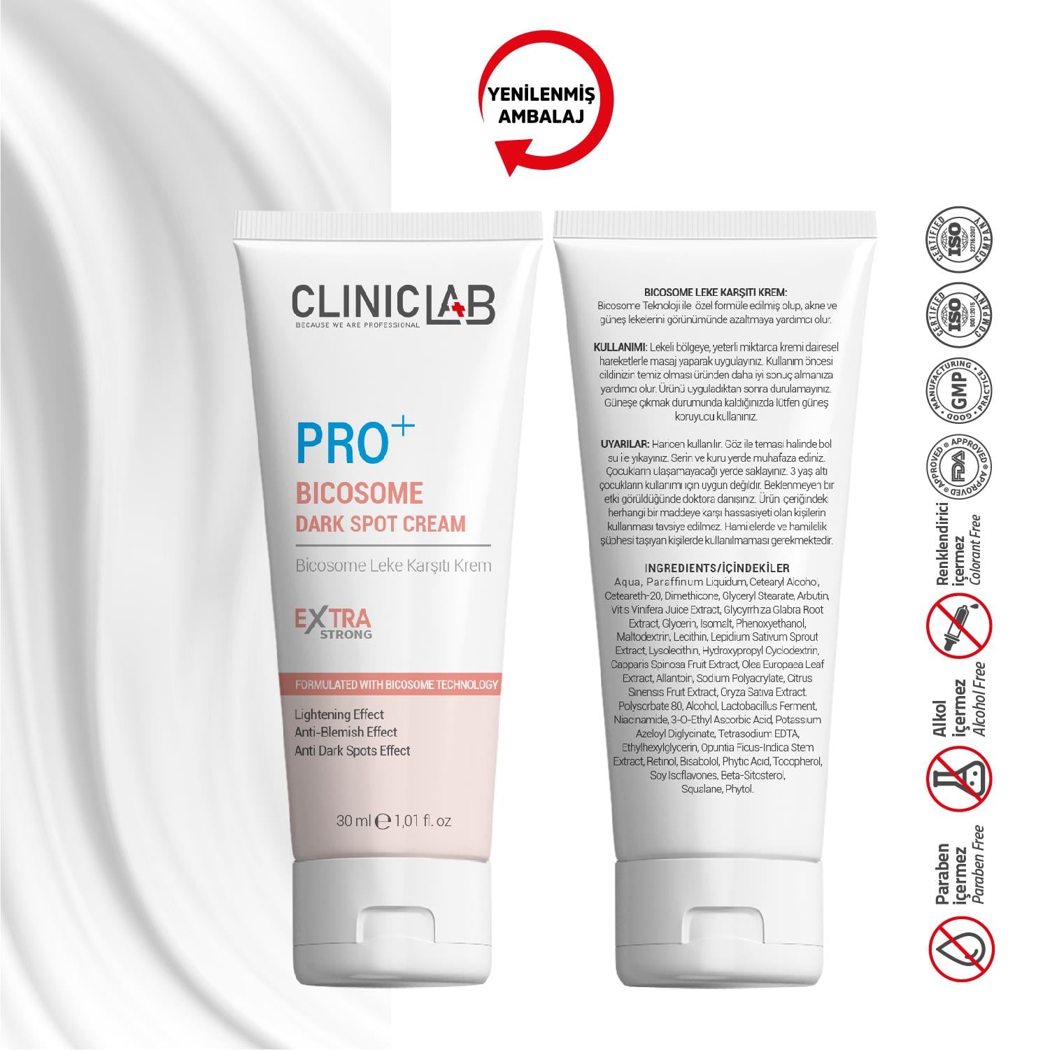 ClinicLab Pro+ Bicosome Koyu Lekelere Karşı Bakım Kremi