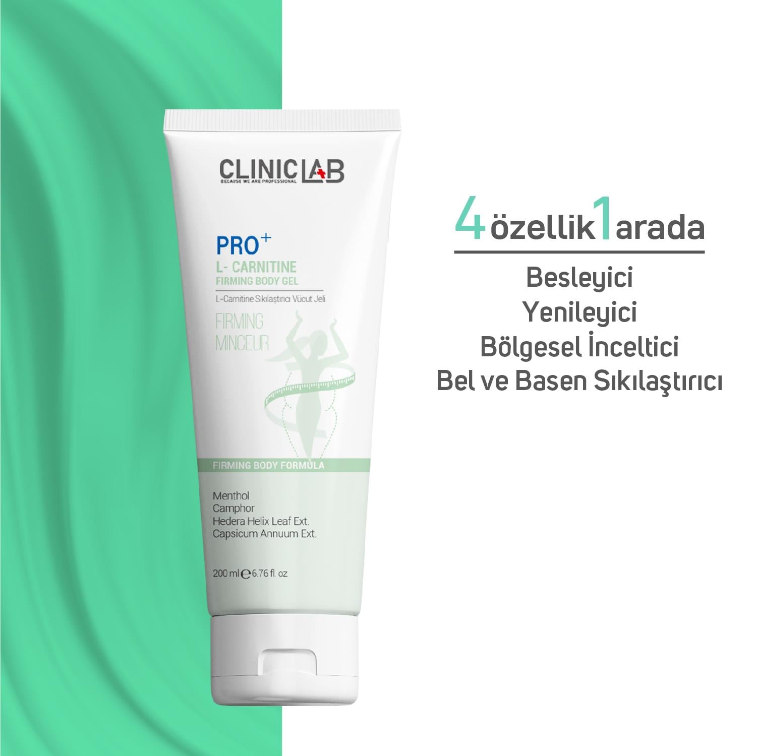 ClinicLab Pro+ L-Carnitine Sıkılaştırıcı Vücut Jeli 200 ml