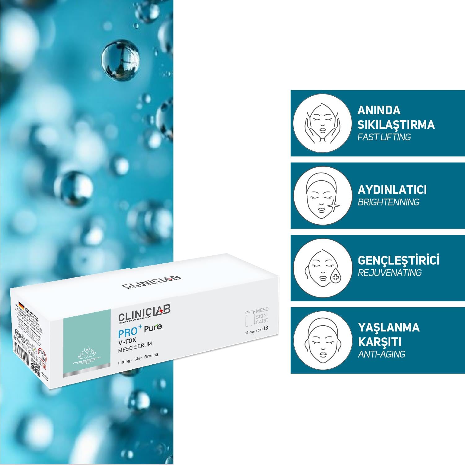 Cliniclab Pro+ Pure V-Tox Meso Serum 6 mL x 10 pcs  (Botox)