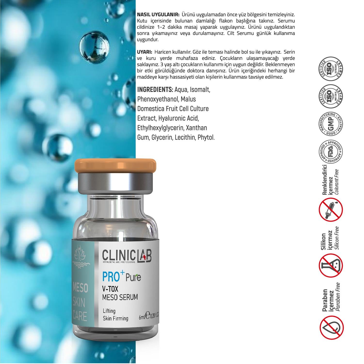 Cliniclab Pro+ Pure V-Tox Meso Serum 6 mL x 10 pcs  (Botox)