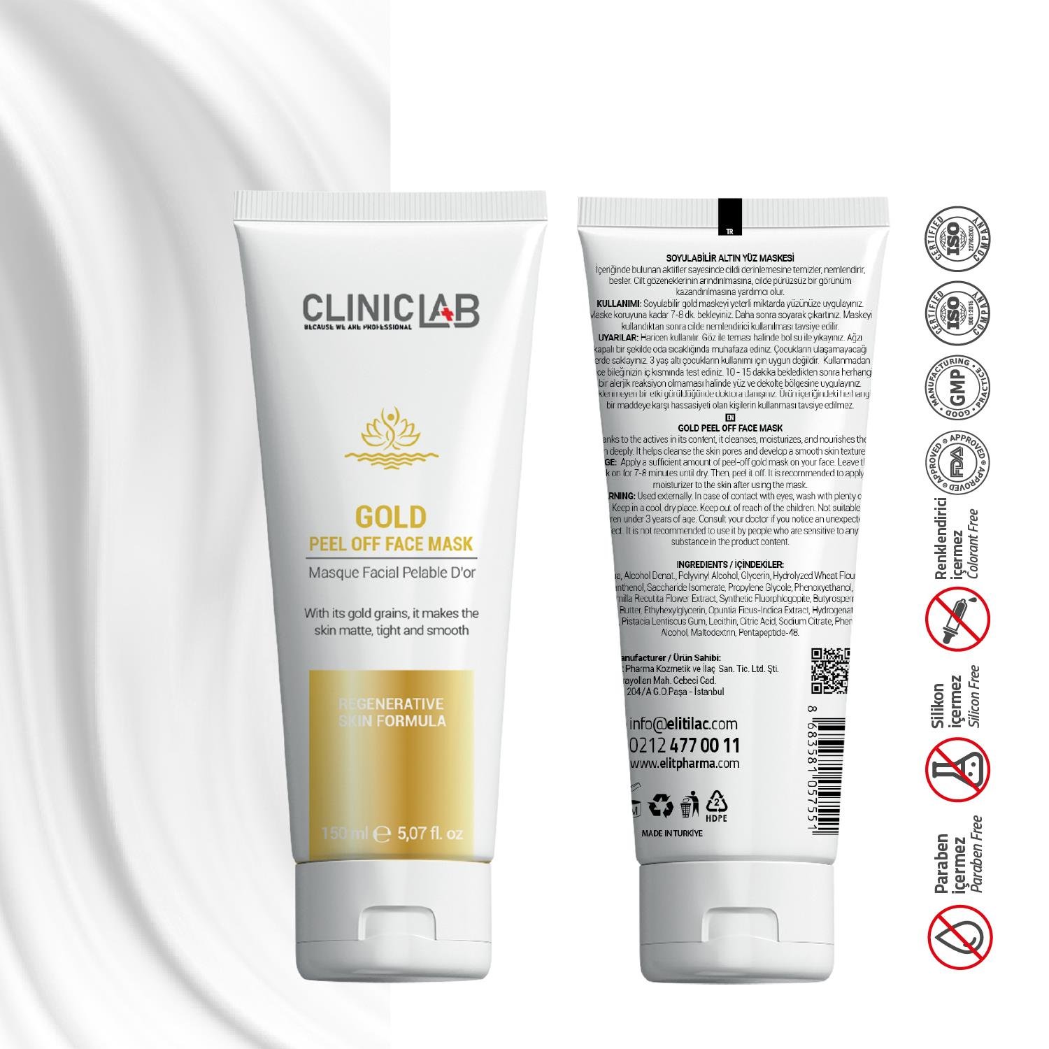 ClinicLab Pro+ Gold Peel of Face Mask 150ml