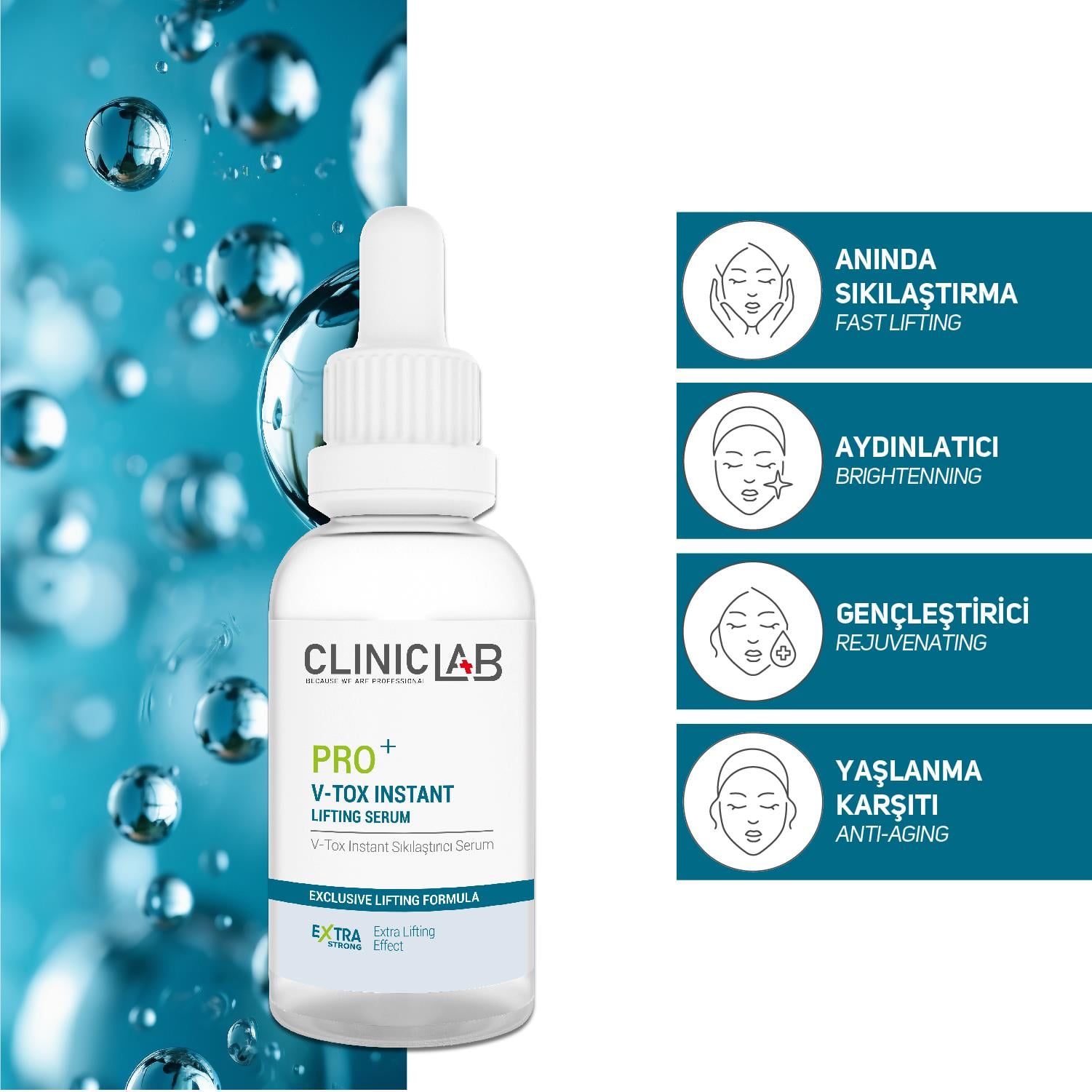 ClinicLab Pro+ V-Tox Instant Lifting Sıkılaştırıcı Serum 30 ml