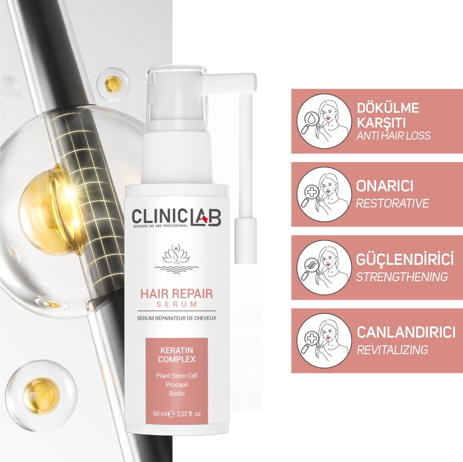 Cliniclab Hair Repair Serum 60 mL (New)