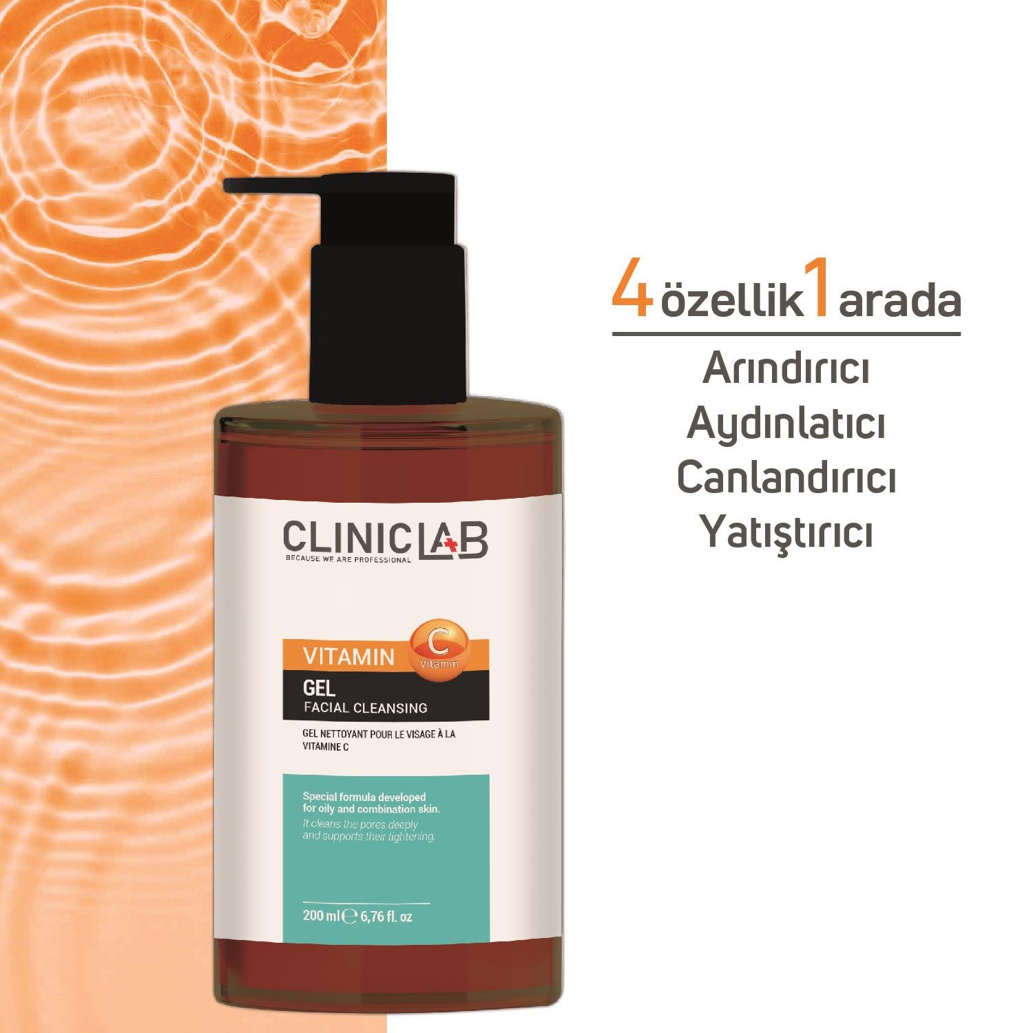 ClinicLab Vitamin C Face Cleansing Gel 200ml