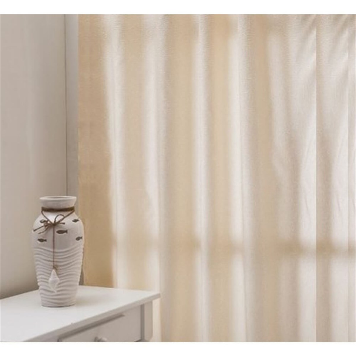 Güneşlik PerdeTAÇ PERDE145893HİLAL TEKSTİL VE DERİ ÜRÜNLERİ GIDA SAN. TİC. LTD. ŞTİ.TAÇ SATEN GÜNEŞLİK PERDE KREM VE BEYAZ RENK SEÇENEKLİ