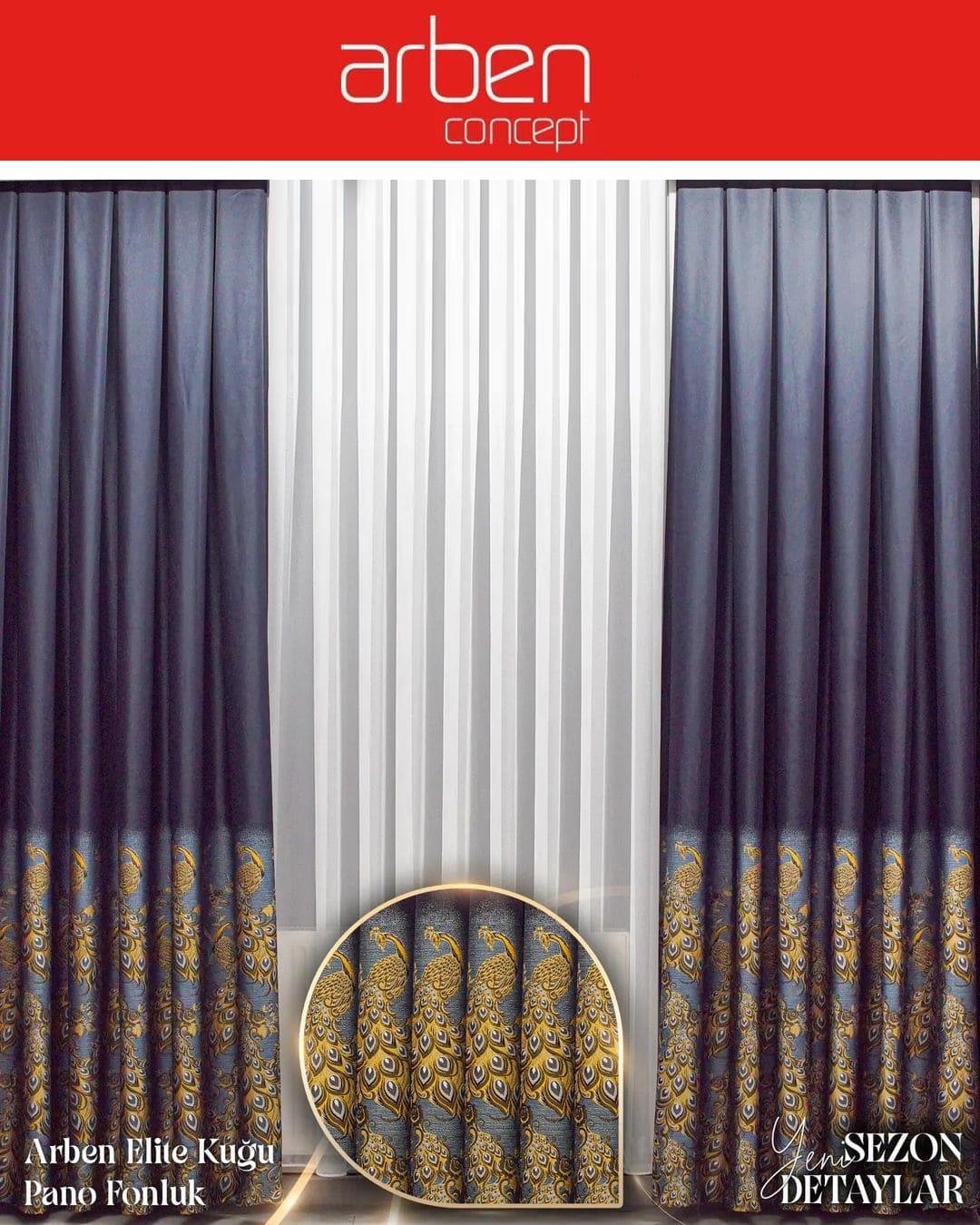 Pano Fon PerdeARBEN001HİLAL TEKSTİL VE DERİ ÜRÜNLERİ GIDA SAN. TİC. LTD. ŞTİ.ARBEN CONCEPT ELİTE KUĞU PANO FON PERDE