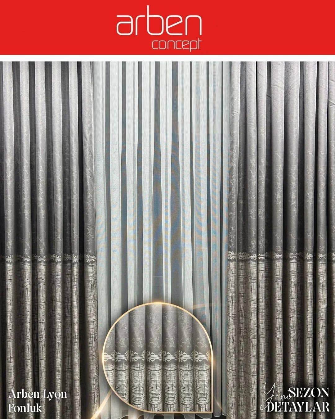 Pano Fon PerdeARBEN001HİLAL TEKSTİL VE DERİ ÜRÜNLERİ GIDA SAN. TİC. LTD. ŞTİ.ARBEN CONCEPT LYON PANO FON PERDE