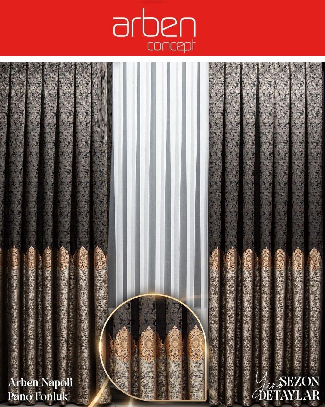 Pano Fon PerdeARBEN001HİLAL TEKSTİL VE DERİ ÜRÜNLERİ GIDA SAN. TİC. LTD. ŞTİ.ARBEN CONCEPT NAPOLİ PANO FON PERDE