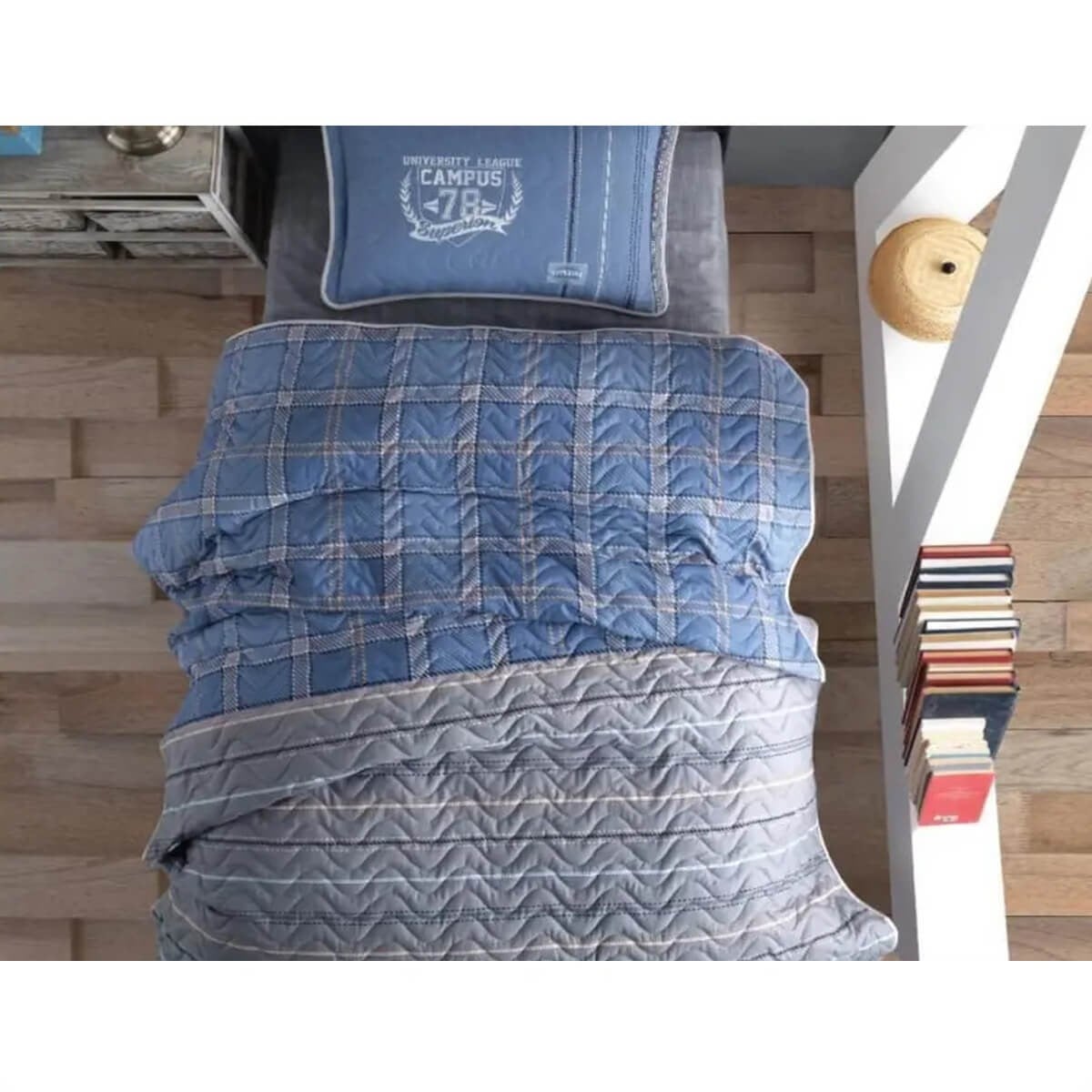 Tek Kişilik Yatak ÖrtüsüCLASY0019289191HİLAL TEKSTİL VE DERİ ÜRÜNLERİ GIDA SAN. TİC. LTD. ŞTİ.CLASY CAMPUS V2 MAVİ YATAK ÖRTÜSÜ TEK KİŞİLİK