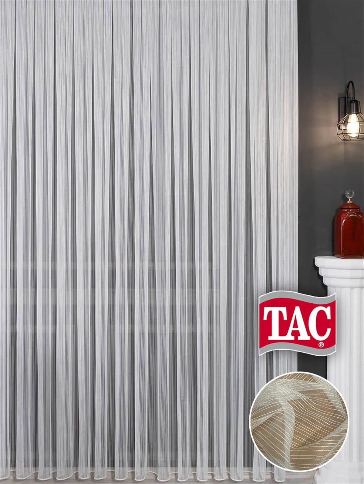 Tül PerdeTAÇ PERDE0001HİLAL TEKSTİL VE DERİ ÜRÜNLERİ GIDA SAN. TİC. LTD. ŞTİ.TAÇ SİMLİ ZİNCİR TÜL PERDE