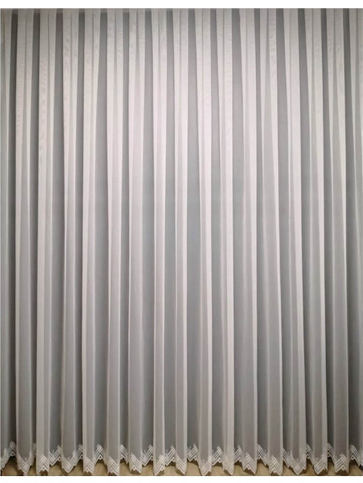 Tül PerdeTAÇ PERDE0001HİLAL TEKSTİL VE DERİ ÜRÜNLERİ GIDA SAN. TİC. LTD. ŞTİ.TAÇ TTM ZEMİN ETEK DESENLİ DÜZ TÜL PERDE - 14814