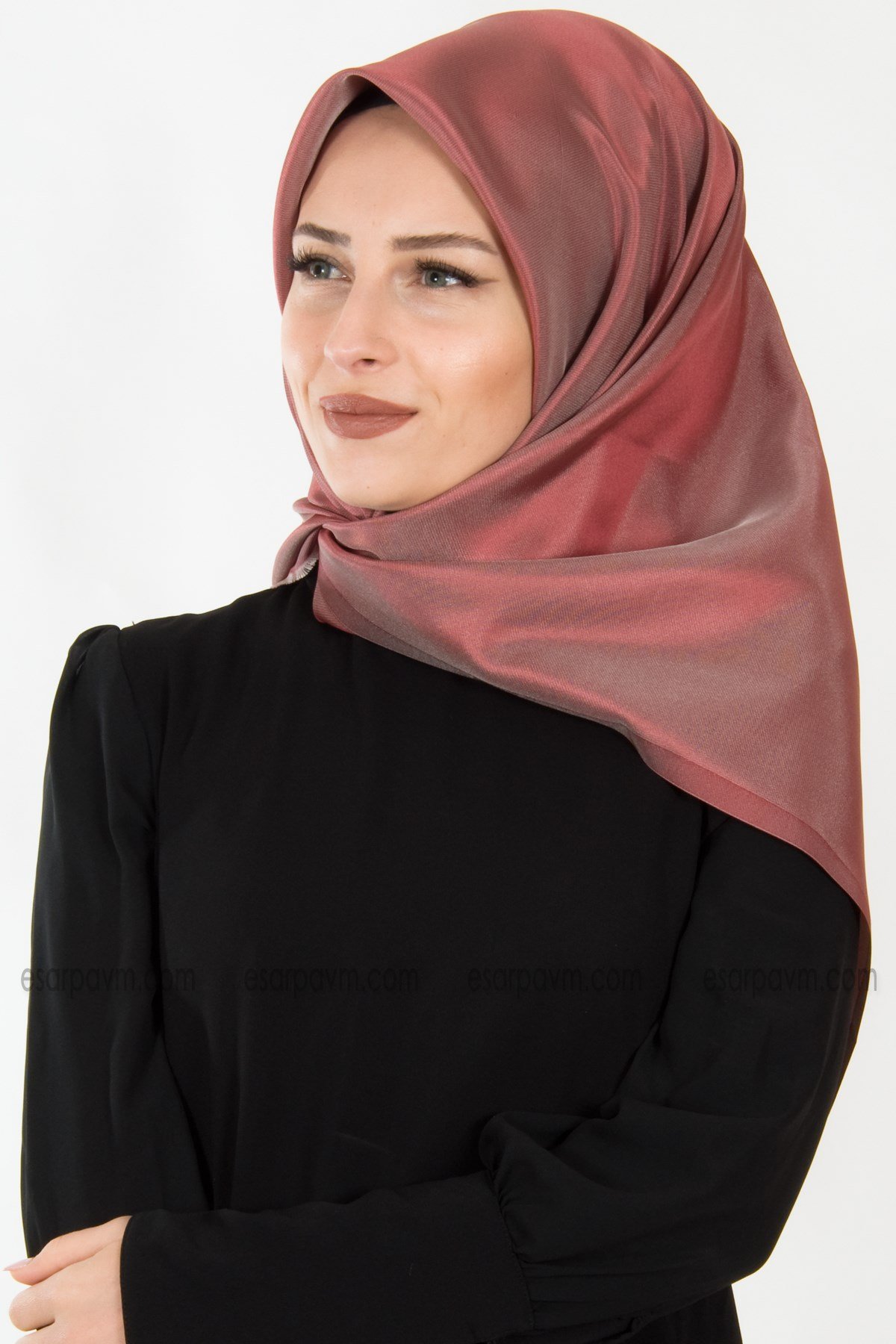 Balse Tafta Eşarp Bordo-Krem