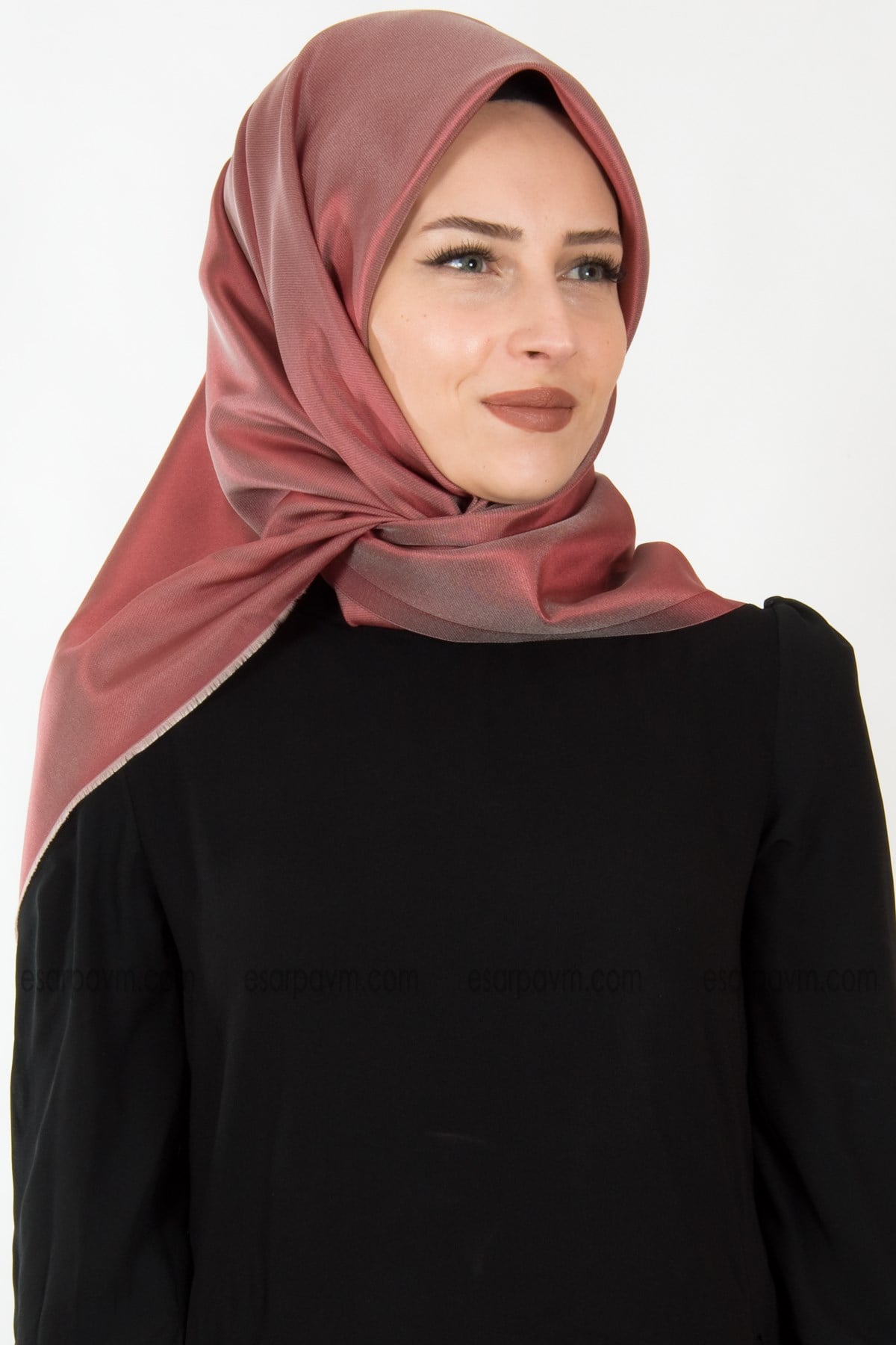 Balse Tafta Eşarp Bordo-Krem