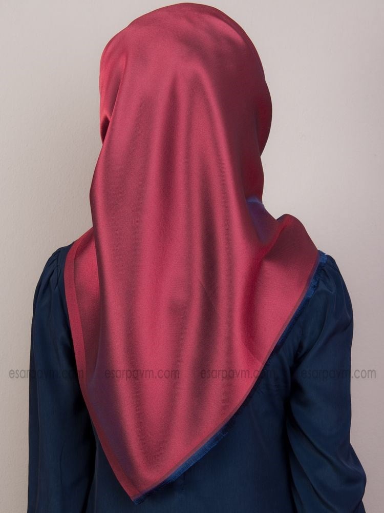 Balse Tafta Eşarp Bordo-Lacivert