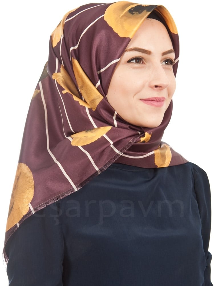 Balse Tafta Eşarp Mürdüm