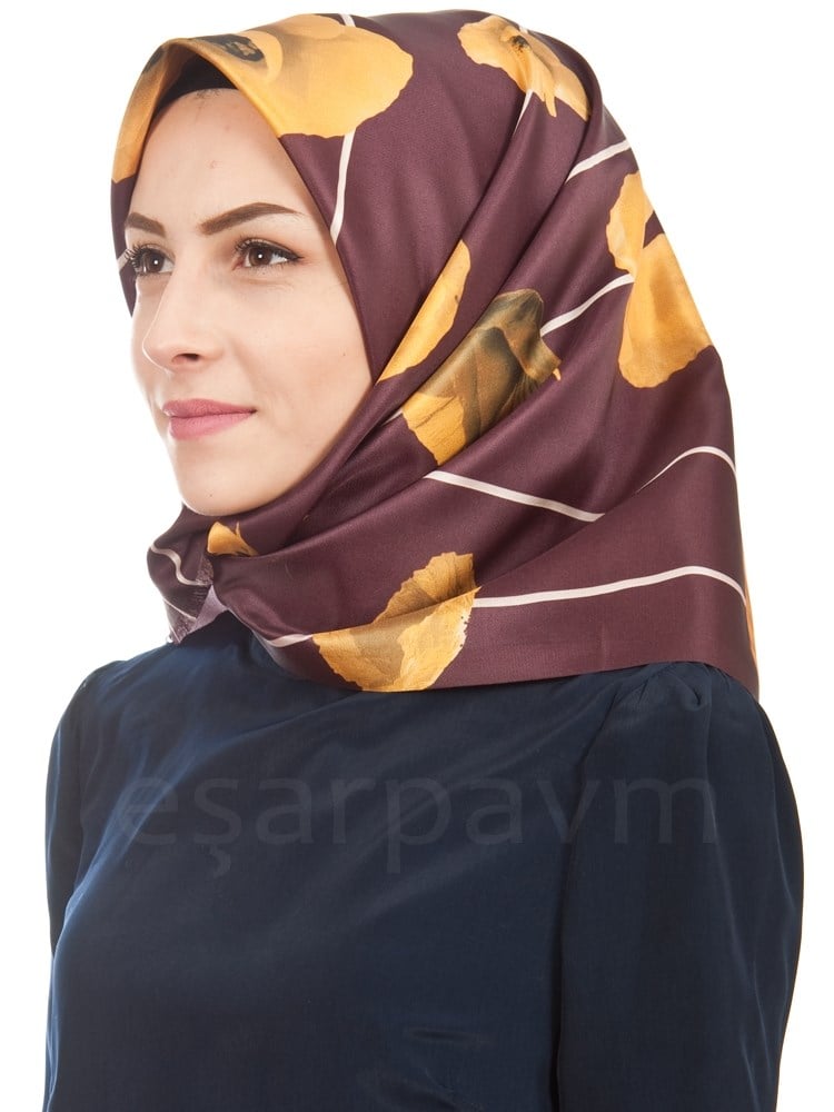 Balse Tafta Eşarp Mürdüm