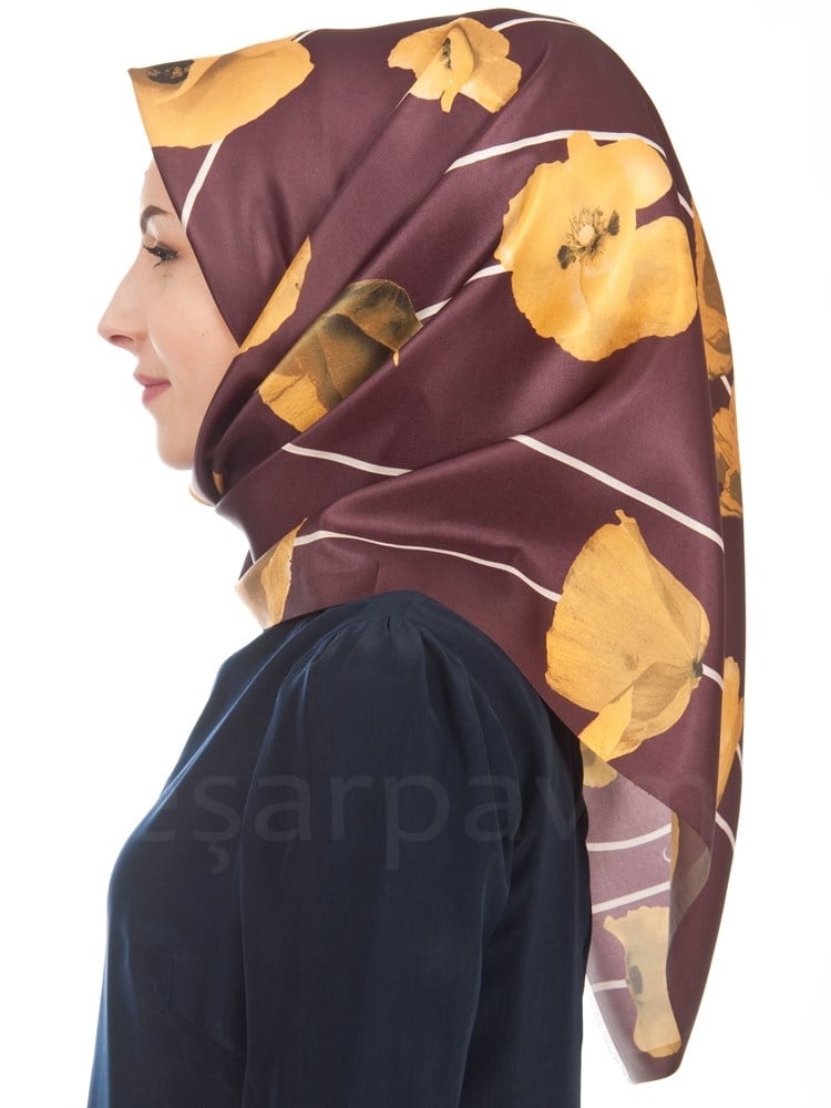 Balse Tafta Eşarp Mürdüm