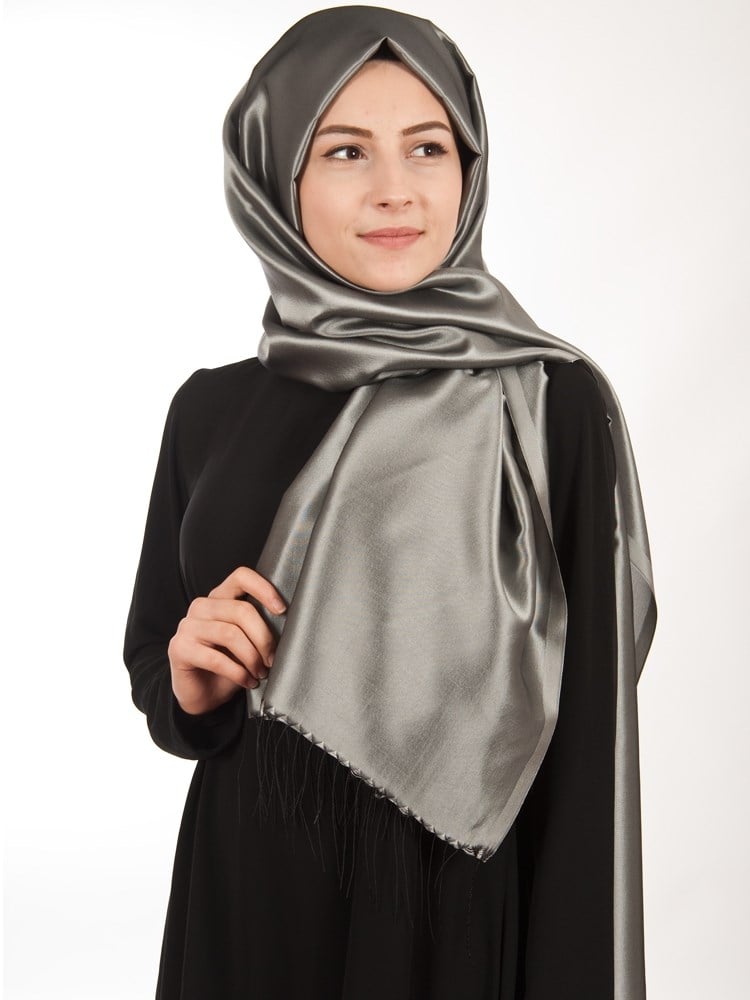 Balse Trend Tafta Şal Gri-Siyah