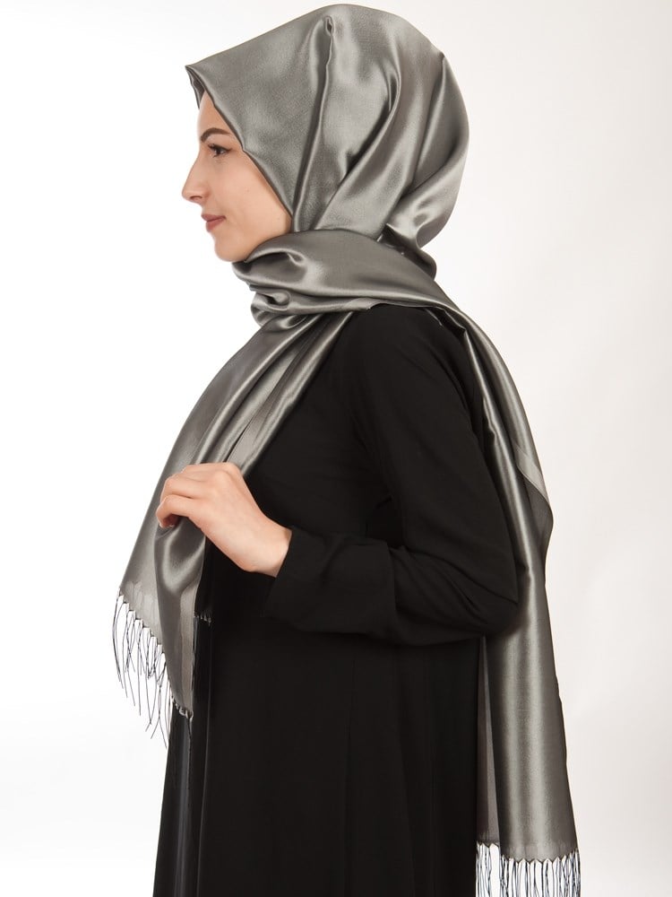 Balse Trend Tafta Şal Gri-Siyah
