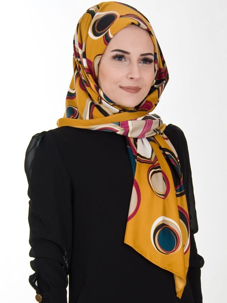 Bonjela Rayon Etol Şal Hardal