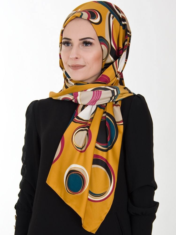 Bonjela Rayon Etol Şal Hardal