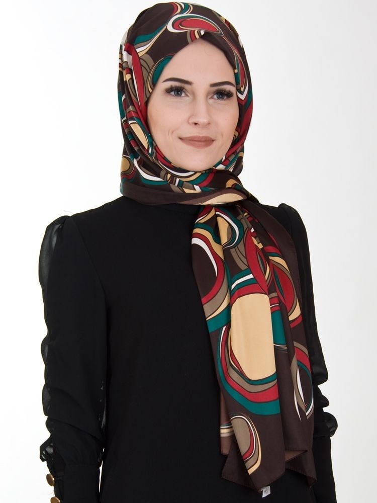 Bonjela Rayon Etol Şal Kahverengi