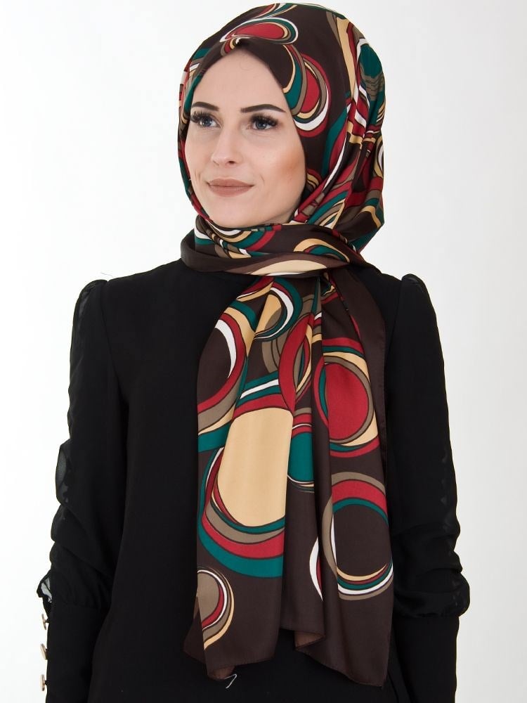 Bonjela Rayon Etol Şal Kahverengi