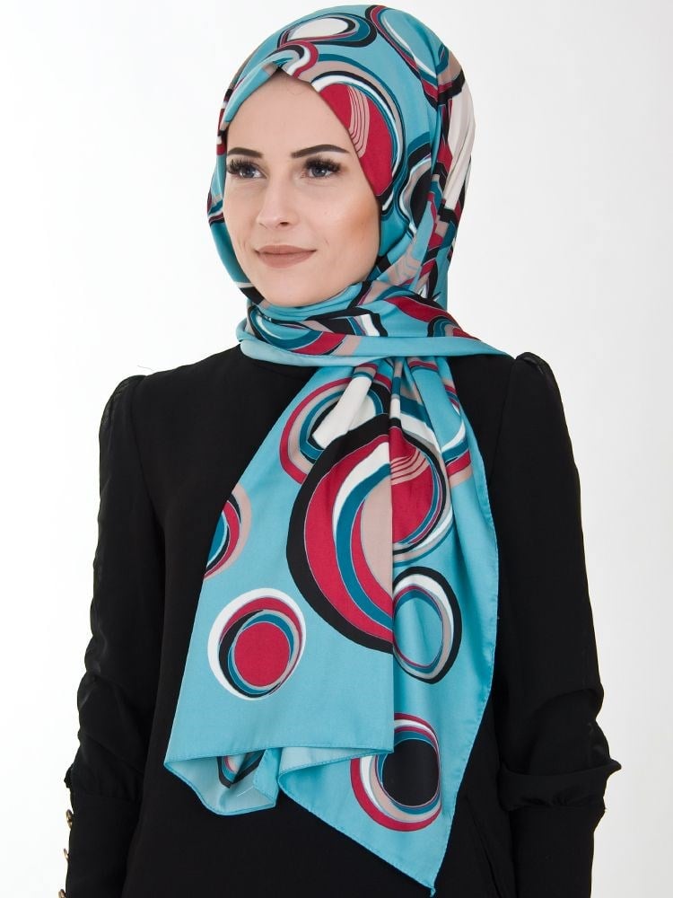 Bonjela Rayon Etol Şal Mavi