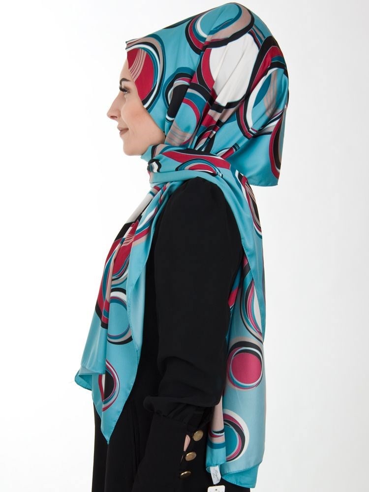 Bonjela Rayon Etol Şal Mavi