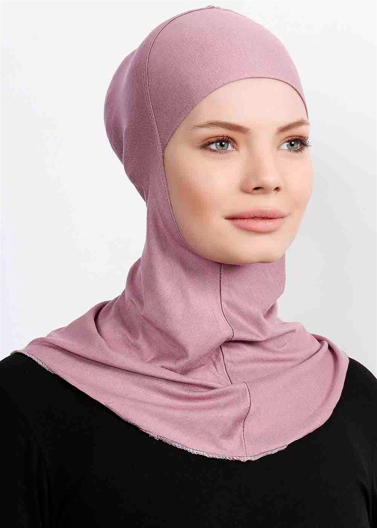 Boyunluklu Hijab Bone Pembe