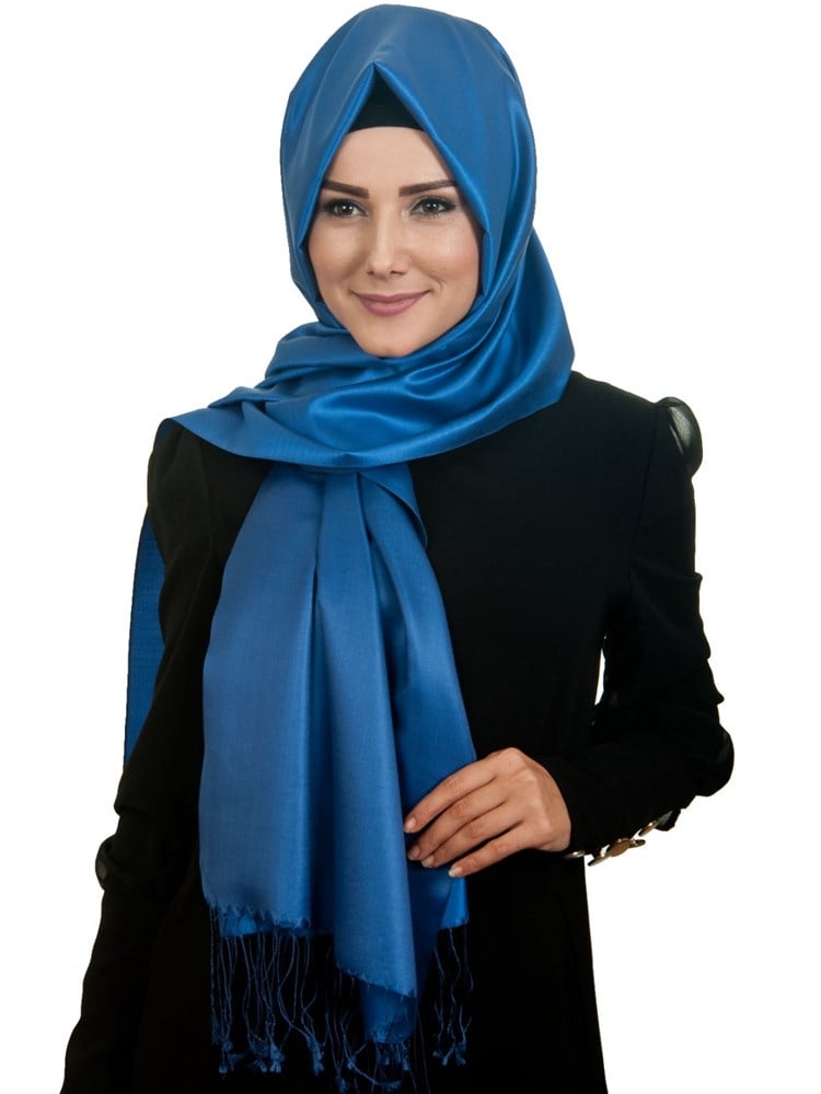 Karaca İpek Şal Mavi