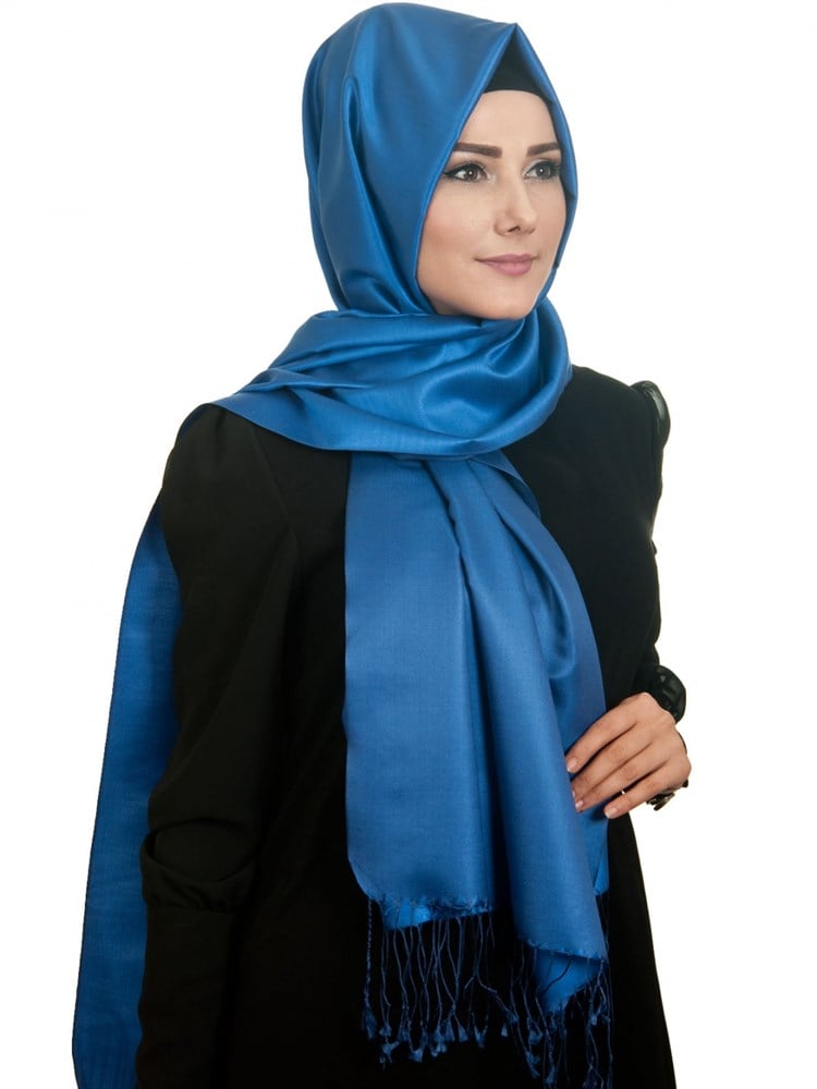 Karaca İpek Şal Mavi