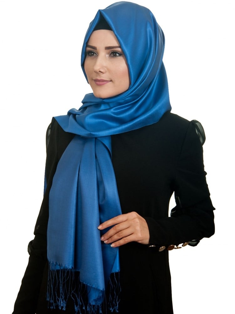 Karaca İpek Şal Mavi