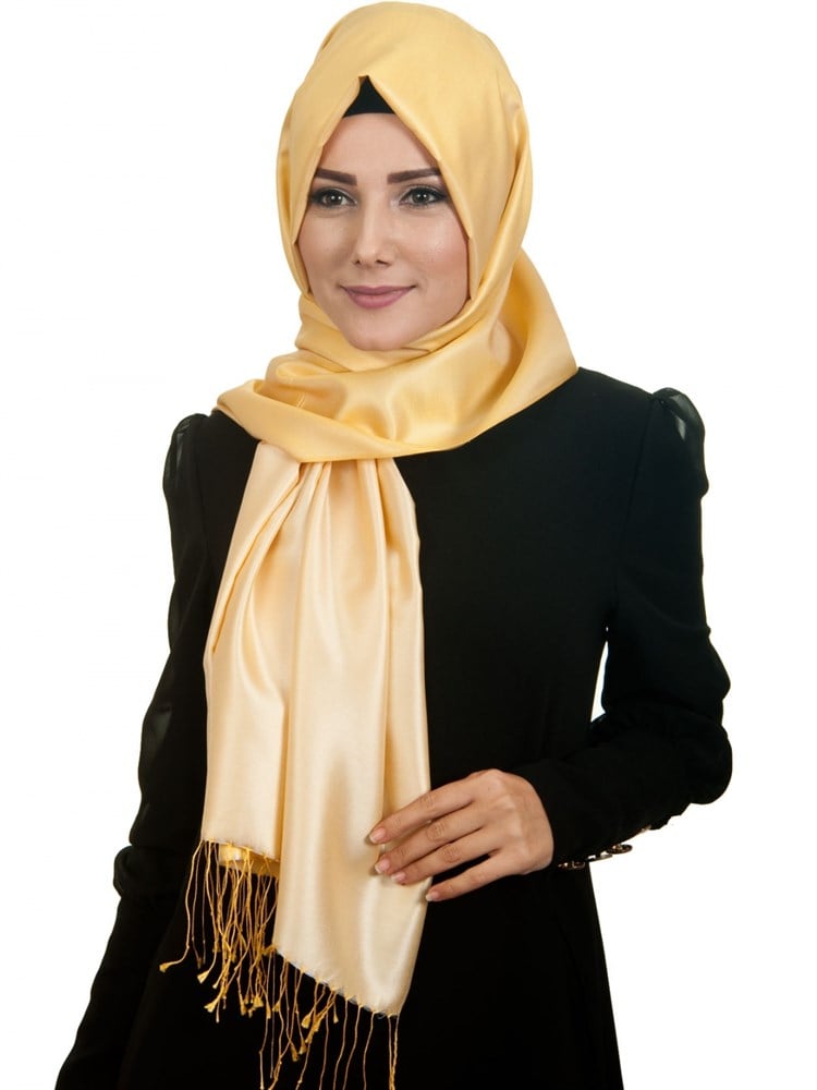 Karaca İpek Şal Sarı-Krem