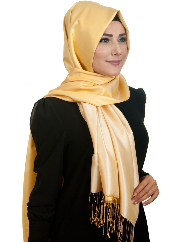 Karaca İpek Şal Sarı-Krem