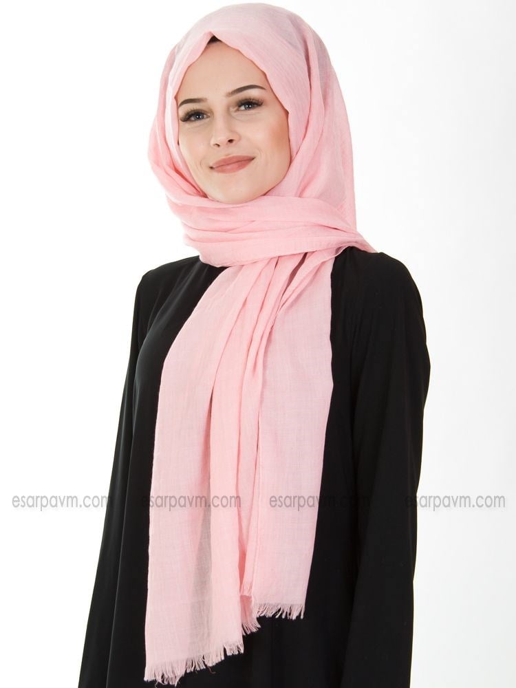 Kroren Pamuklu Şal Pembe