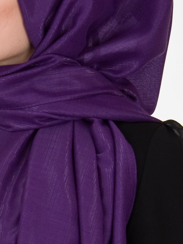 Kroren Silver Serisi Simli Şal Mor