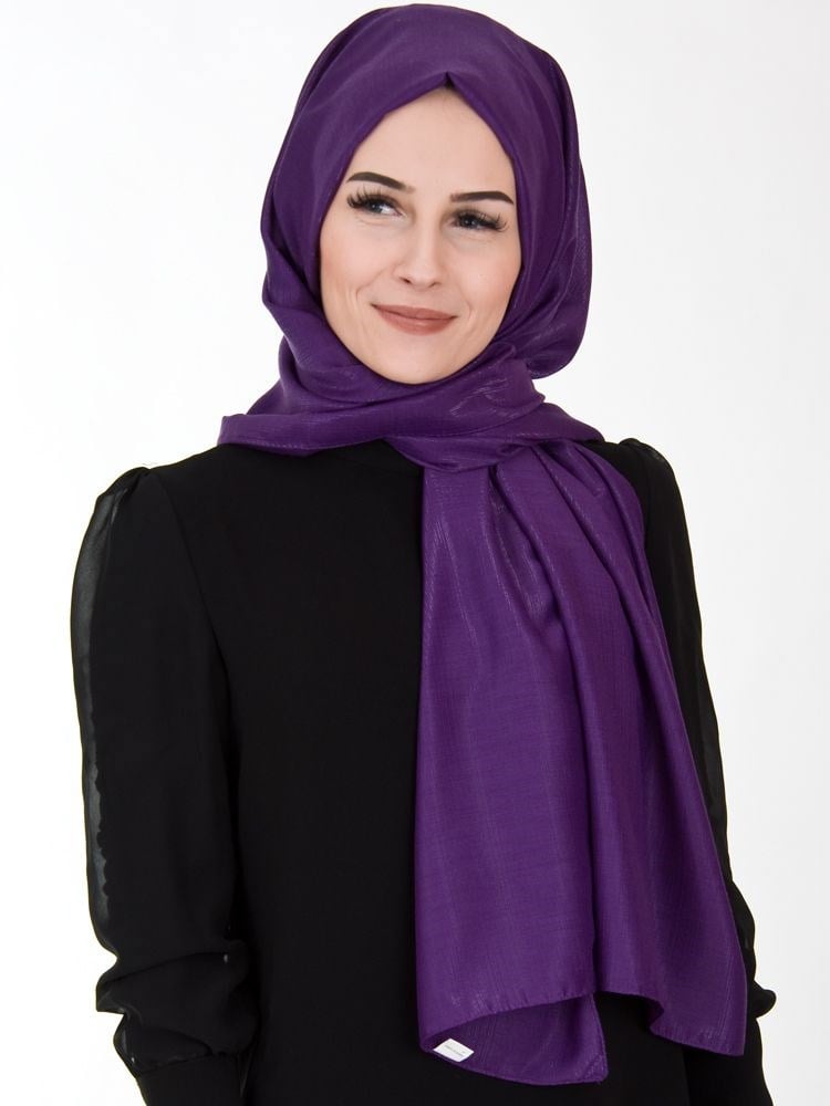 Kroren Silver Serisi Simli Şal Mor