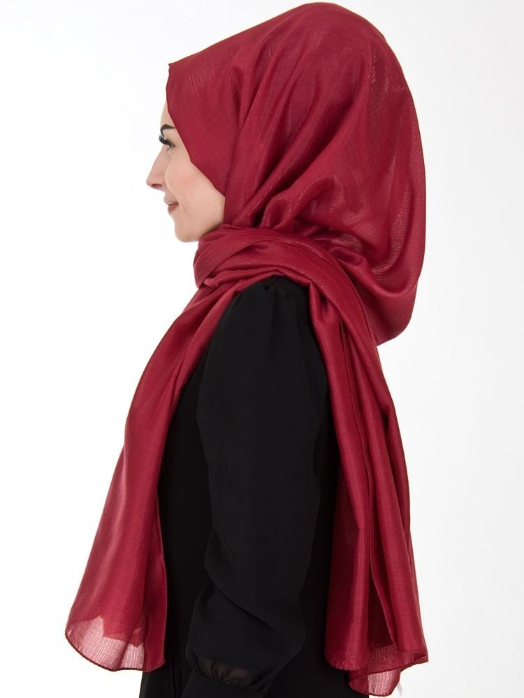 Kroren Silver Serisi Simli Şal Vişne