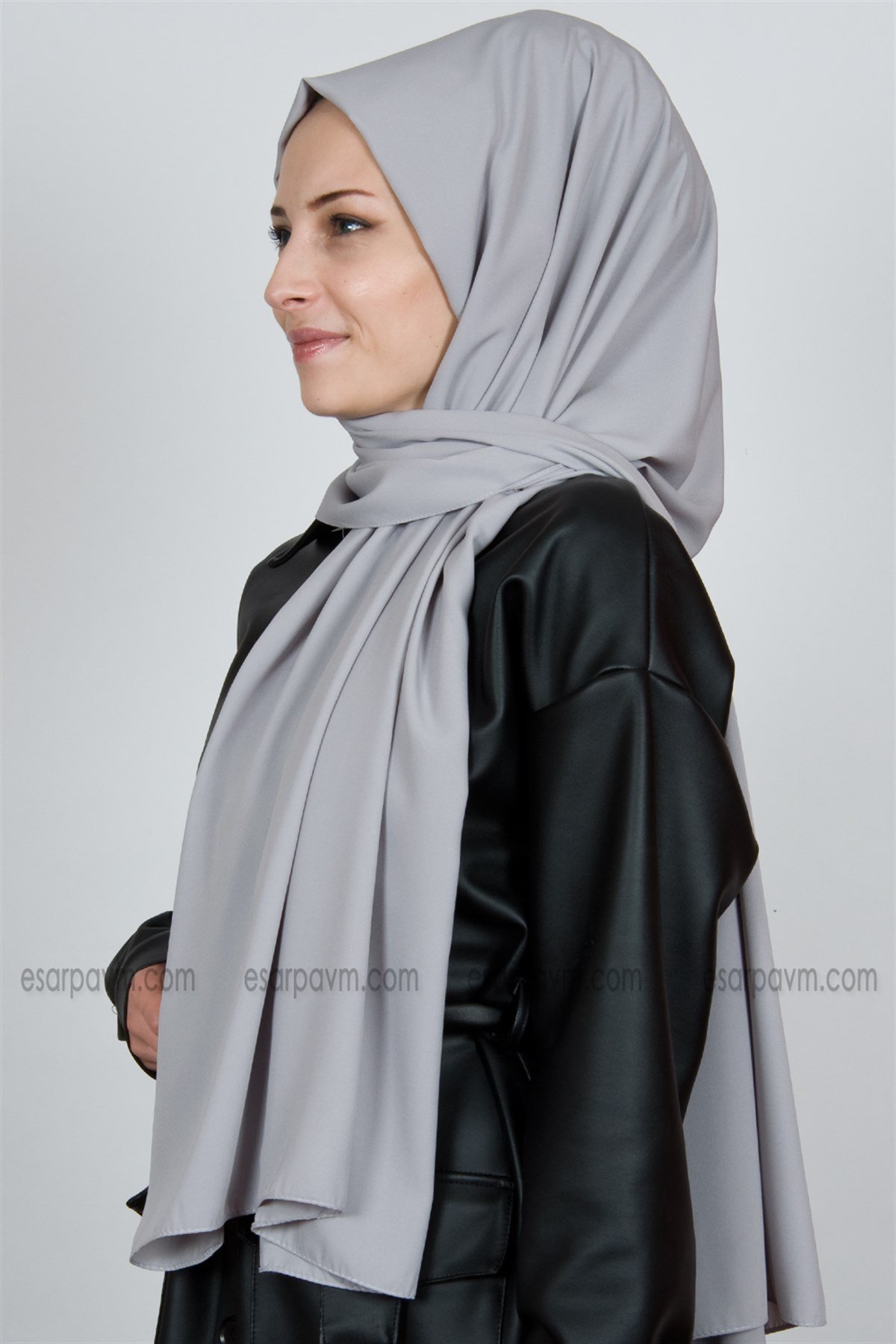 Medine İpeği Şal Kirli Gri