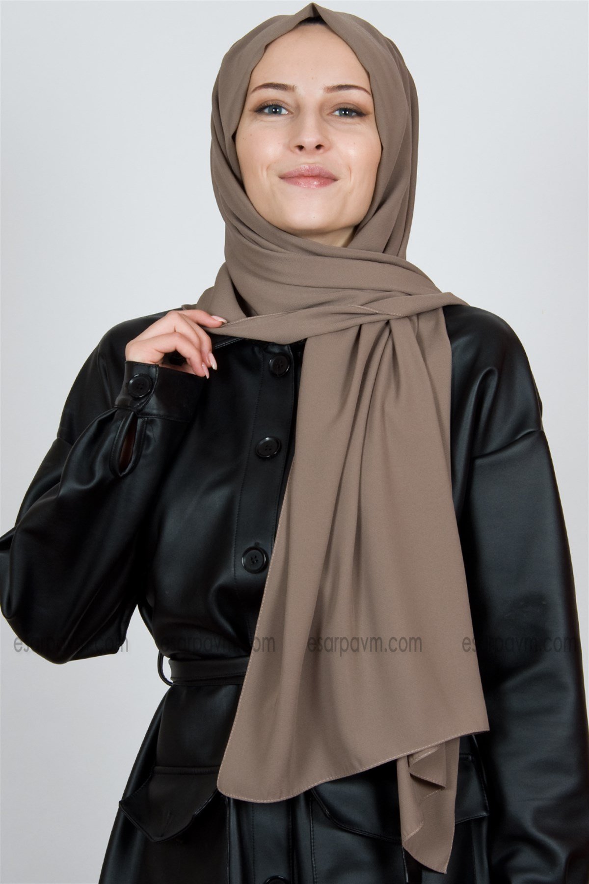 Medine İpeği Şal Koyu Vizon